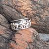 925 Pure Silver Spinner Ring, Anti Anxiety Ring, Elephant Spinner Ring, Worry Ring, Anxiety Ring, Thumb Ring, Sterling Silver Band, Gift for Her, Birthday Gift, Pearl Spinner Ring, Silver Band (14) view 3