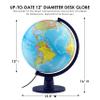 Waypoint Geographic Scout+ Illuminated With Map, World Globe for Kids, Decorative Classroom Globe with Stand, More than 4000 Places, 12 Interactive, Bonus Map Included, Blue view 3