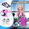 ARTST 14-Inch-Girl-Doll-Travel-Suitcase-Play-Set Doll- Clothes- Accessories Including Luggage Cute Backpack 2 Sets of Clothes- Shoes Camera Computer Phone Tablet Passport (14 inch) view 4