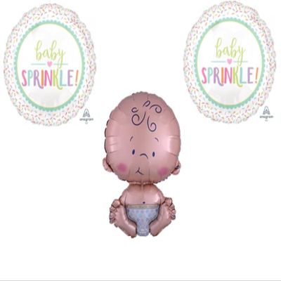 3 piece Baby Sprinkle Donut shower party balloons Decoration Supplies