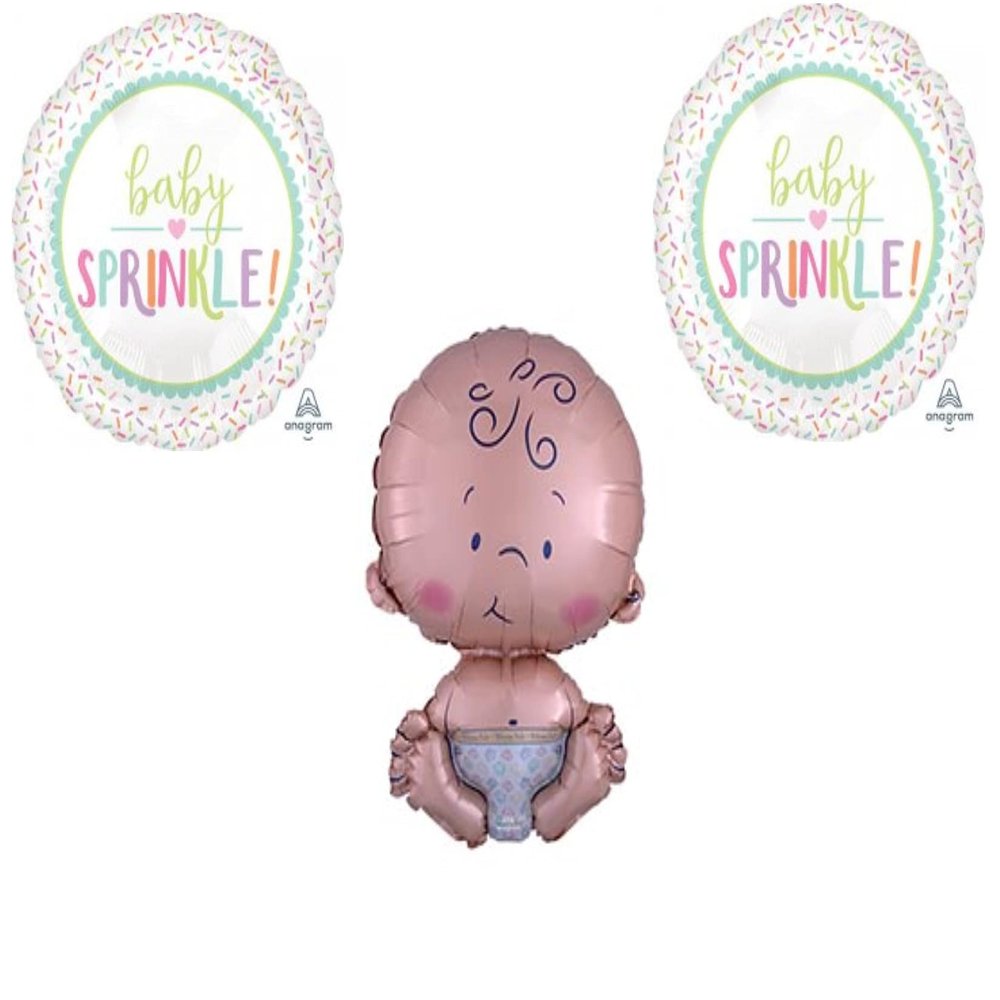 3 piece Baby Sprinkle Donut shower party balloons Decoration Supplies