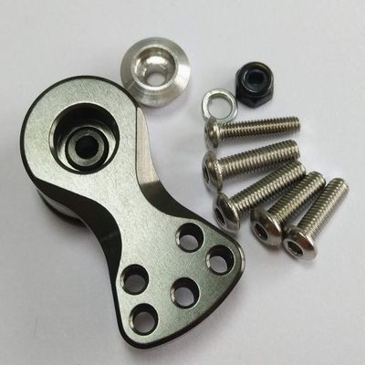 Aluminum Servo Saver 21.5MM for Stock Plastic 25T Output Gear Ajustable Hi-Torque Servo Arm Gunmetal