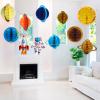 11 Pieces Outer Space Party Decorations Solar System Hanging Decorations Galaxy Planet Honeycomb Hanging Supplies 3D Rocket Astronaut for Kids Solar System Space Birthday Party Ceiling Ornaments Decor view 4