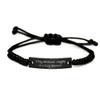 Nice Juggling Black Rope Bracelet, A Day Without Juggling is a Day, Gifts for Men Women, Present from, Engraved Bracelet for Juggling view 1