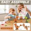 Laradola Dinosaur Toys for 4 5 6 7 8 Year Old Boys, Take Apart Dinosaur Toys for Kids 3-5 5-7 STEM Construction Building Kids Toy with Electric Drill, Party Birthday Gifts view 3