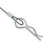 8Pack ShareGoo Metal Clip R Pin Rod with Steel Anti-Lost Rope RC Body Shell Clip Wire Compatible with 1/8 1/10 Traxxas HSP Arrma Axial Redcat RC Car Truck Crawler (Green) view 4