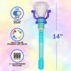 ArtCreativity Light Up Princess Wands for Kids (Set of 2, 14" Long) - Pink and Blue Fairy Wands with Spinning LEDs, Batteries Included - Light Up Wand for Girls and Boys, Perfect Pretend Play Toys view 3