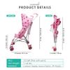 AmorosO Single Umbrella Stroller | Lightweight, Travel-Ready Stroller with EVA Wheels & Sun Protection | Baby Pink view 2