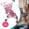AmorosO Single Umbrella Stroller | Lightweight, Travel-Ready Stroller with EVA Wheels & Sun Protection | Baby Pink view 3