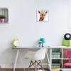 Stupell Industries Chic Giraffe Spring Floral Crown Rainbow Polka Dot Ombre, Design by ND White Framed Wall Art, 12 x 12, Orange view 2