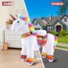 WondeRides Ride on Unicorn Horse Rainbow Pony Cycle Toy, 30.1 Inch Height Riding Pony Unicorn Toy Plush Rocking Mechanical Walking Animal with Wheels No Battery Size 3 for Kids 3-4 Years M332 view 4