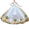 Gentle Meow Flora Embroidery Doll Dress Doll Accessory White Wedding Dress for 11.8 inch Doll view 1