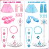 Princess Dress Up Clothes and Jewelry Boutique, Toys for Little Girls, Princess Costumes Gifts with Shoes, Dresses, Tiara, Necklaces, Gift Set for Toddler Girls Age 3 4 5 6 7 Years Old view 2
