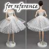 Gentle Meow Handmade White Lace Off Shoulder Bubble Wedding Dress for 11.5 inch Doll view 2