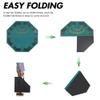 48 Inch Foldable Poker Table Card Topper, Portable 8-Player Poker Tabletop Mat w/Cup Holder and Carrying Bag,Texas Hold 'Em Foam Poker Table Top Layout for Blackjack Board Game,Green Speed Felt view 4