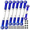 Adjustable Stainless Steel Turnbuckles Set/Camber Links with Rod Ends Set for 1/10 Traxxas Slash 4X4 2WD /Rustler 2WD 4X4/Hoss 2WD 4X4/ Stampede 2WD 4X4/Bandit 2WD 4X4/ Upgrades Parts(Navy Blue) view 1