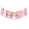 Pumpkin Highchair Banner for 1st Birthday - Our Little Pumpkin is One Party decor, Autumn Birthday Party Decorations, Pink Gold First Bday Banner for girls view 1