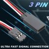 Eccliy 9 Pieces Y Connector 3 Pin Plug Splitters Servo Extension Male to Female Servo Extension Cord Wire Cable Compatible with Jst Rc Jr Futaba Rc Car or Airplanes(Mixed Style) view 3