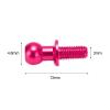 Dilwe 10pcs RC Aluminum Alloy Ball Link Track Rod Ball Screw Link Rod Shock Absorber End Compatible with TT01 TT02 RC Car(Pink) view 3