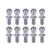 10pcs RC Aluminum Alloy Ball Link Track Rod Ball Screw Link Rod Shock Absorber End Compatible with TT01 TT02 RC Car(Sliver) view 1