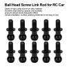 Dilwe 10pcs RC Aluminum Alloy Ball Link Track Rod Ball Screw Link Rod Shock Absorber End Compatible with TT01 TT02 RC Car(Black) view 3