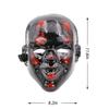 XYHJK Halloween Scary Ghost Skull Mask, Simulated Ghost Costume Props, Christmas Carnival Cold Light El Mask (Color : Black) view 3