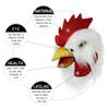 XYHJK White Rooster Mask Animal Mask, Fancy Dress Event and Party Fun Pet Animal Jungle Fun Halloween Party Dress Up (Color : White) view 4
