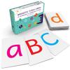 Attractivia Magnetic Big Alphabet ABC Flash Cards - 52 Sturdy Uppercase & Lowercase Large Letters, Colored - for Classroom Teachers, Homeschool, ESL, Kids and Adults view 1