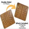 DutchCrafters Amish Made 12 Inch Solid Oak Wood Marble & Dice Game for 3-4 Players, Aggravation Game Up to 4 Players, Family Game Night - Made in America (Medium Walnut) view 2