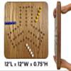 DutchCrafters Amish Made 12 Inch Solid Oak Wood Marble & Dice Game for 3-4 Players, Aggravation Game Up to 4 Players, Family Game Night - Made in America (Medium Walnut) view 3