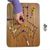 DutchCrafters Amish Made 12 Inch Solid Oak Wood Marble & Dice Game for 3-4 Players, Aggravation Game Up to 4 Players, Family Game Night - Made in America (Medium Walnut) view 4