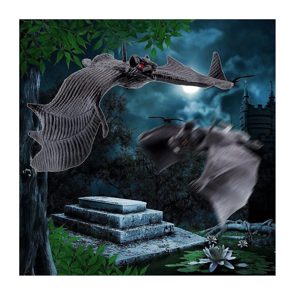1x Halloween Simulation Bats Prank Model Toys Party Decor Horror Bat Hanging Props Waldo's Widget Factory (Small)