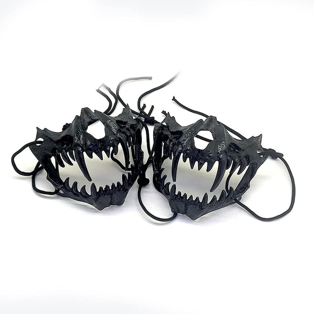 XYHJK Halloween Mask Horror Grimace Mask Haunted House Scary Props (Color : Black)