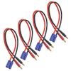 WMYCONGCONG 4 PCS 12AWG EC5 Male Connector to 4.0mm Banana Male Plug Battery Charge Lead Adapter Silicone Wire Cable for RC Helicopter Quadcopter Lipo Battery view 1