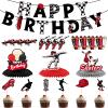 Outus 34 Pcs Skateboard Party Decorations Birthday Banner Skateboard Birthday Party Supplies Table Centerpieces Cupcake Topper Decor for Skater Boys and Girls view 1