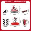 Outus 34 Pcs Skateboard Party Decorations Birthday Banner Skateboard Birthday Party Supplies Table Centerpieces Cupcake Topper Decor for Skater Boys and Girls view 2