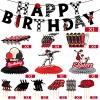 Outus 34 Pcs Skateboard Party Decorations Birthday Banner Skateboard Birthday Party Supplies Table Centerpieces Cupcake Topper Decor for Skater Boys and Girls view 3