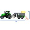 Breyer Horses Breyer Farms Tractor and Tag-a-Long Wagon Playset | 5" H x 11" L x 4" D | Cow and Pig Included | 1:32 Scale | Model #59238, Green view 3