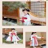 AINIFU Fairy Hanfu Dresses Chinese Style Princess Dresses Long-Sleeve Performance Costumes for Girl 4-16 Years Pink view 3