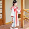 AINIFU Fairy Hanfu Dresses Chinese Style Princess Dresses Long-Sleeve Performance Costumes for Girl 4-16 Years Pink view 4