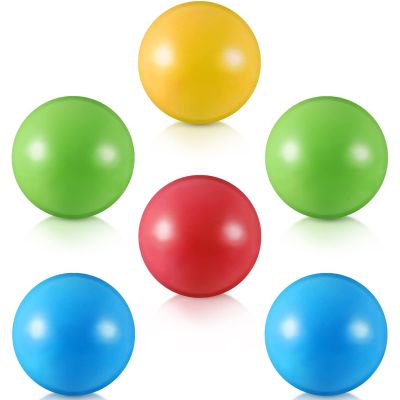 Civaner 6 Pieces Multi Colored Plastic Replacement Balls Small Bulldozer Popper Toy Balls 1.75 Inch Soft Crush Proof Air Filled Ocean Ball for Toddlers (Classic)