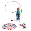 dervea 20 Pack Ribbon Dancing Wands Party Favors for Kids, Rainbow Birthday Decorations, Princess Party Supplies, Girls Party Games, Gymnastics Goody Bag Stuffers (Rainbow) view 1