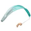 Winged Sirenny Youth Silk Ribbon Dancer Wand, Church Worship & Praise Adoration Dance Flag Banner, Juggling Play Silk Streamer with Rods (59" Peacock Green Fading) view 1