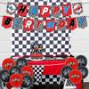 Sursurprise Race Car 2nd Birthday Party Supplies - Two Fast Balloons, Cake Topper, Happy Birthday Banner for 2 Year Old Boys Racing Theme Decorations view 4