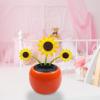 Solar Dancing Flower, Exquisite Design Dashboard Accessories Toy Plant Solar Toy, Car Ornaments, Dancing Flower for Desk and Car Dashboard Decor view 4