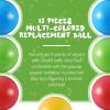 Civaner 12 Pieces Multi Colored Plastic Replacement Balls Small Bulldozer Popper Toy Balls 1.75 Inch Soft Crush Proof Air Filled Ocean Ball for Toddlers (Classic) view 3