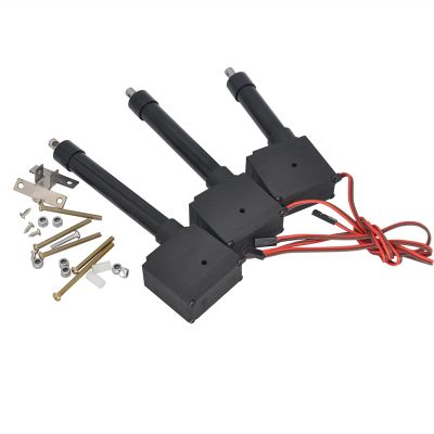 DAPENGNIAO Electric Hydraulic Cylinder with Servo for HUINA 22CH 1:14 1592 RC Alloy Excavator Simulation Upgrade Black Metal Push Rod Accessories (Color : One Set for 592)