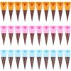 30 Pcs Mini Realistic Artificial Ice Cream Cone Adorable Ice Cream Cone Pretend Play Food Dollhouse Refrigerator Supplies Simulation Cone Light Clay Crisp Cone Cream Gel Food Play Accessories view 1