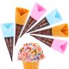 30 Pcs Mini Realistic Artificial Ice Cream Cone Adorable Ice Cream Cone Pretend Play Food Dollhouse Refrigerator Supplies Simulation Cone Light Clay Crisp Cone Cream Gel Food Play Accessories view 4