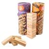 LaModaHome Balance Woody Stacking Tumbler Tower with Heavy-Duty Orange Box, Premium Quality Wooden Blocks Game for 2-8 Person, Outdoor Family and Friends Camping Game Night for Adults view 1